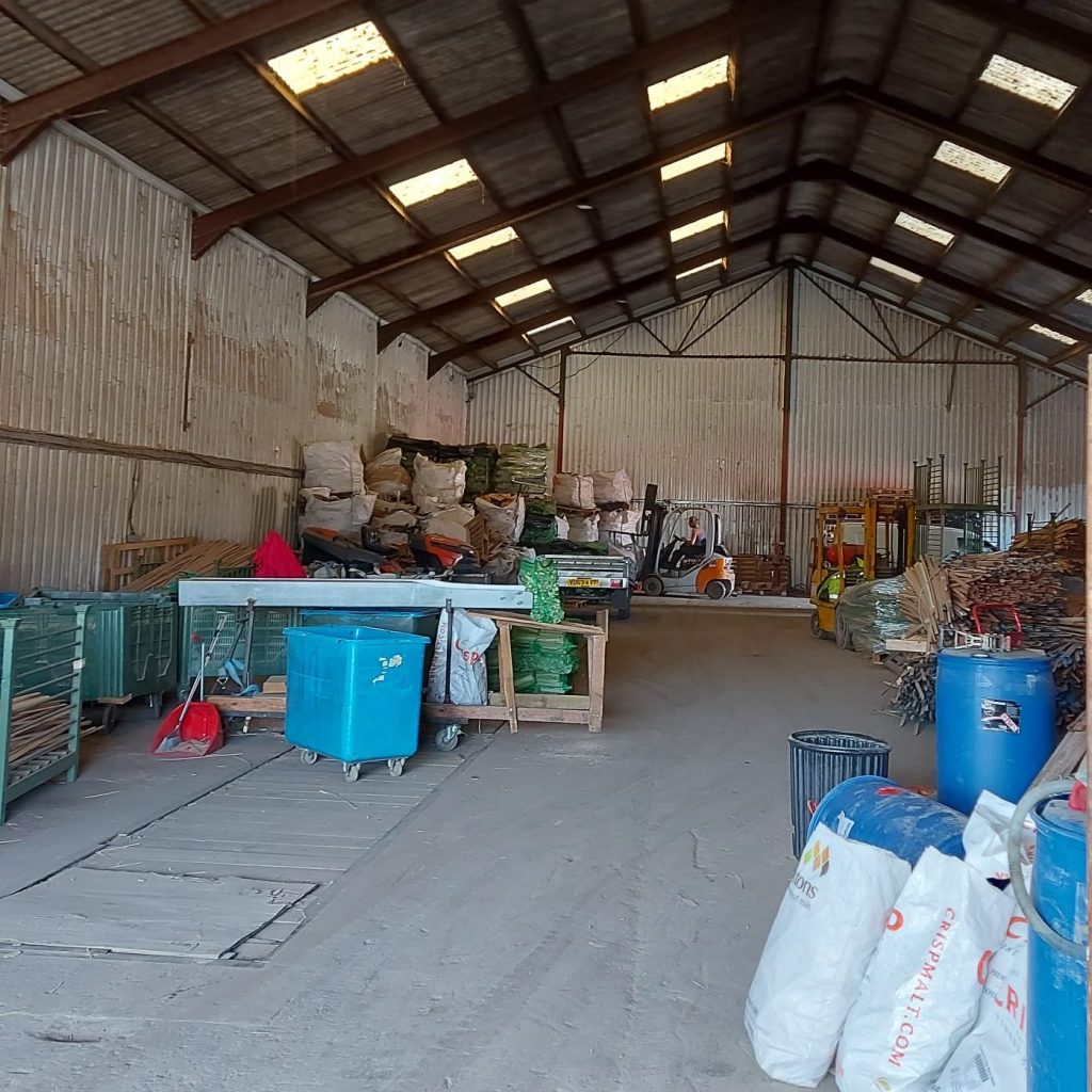 Inside view of the main warehouse